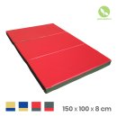 Gymnastics mat 210 x 100 x 8 cm folding Red/Green