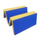 Turnmatte 200 x 100 x 8 cm klappbar Blau/Gelb