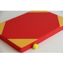 Gymnastics mat 100 x 70 x 8 cm Red/Yellow