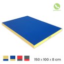 Gymnastics mat 150 x 100 x 8 cm Blue/Yellow