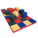 Gymnastics mat 200 x 100 x 8 cm &laquo;Mosaic&raquo; with cubes