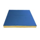 Gymnastics mat 100 x 100 x 8 cm folding Blue/Yellow