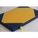 Gymnastics mat 100 x 70 x 8 cm Yellow/Blue