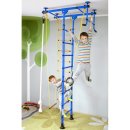 Sprossenwand Kinderzimmer M1 200 - 250 cm Blau Holzsprossen